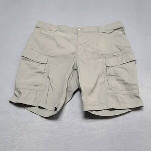 Duluth Trading Co Flex Dry Cargo Shorts Mens 46 Khaki Nylon Spandex‎ Outdoor